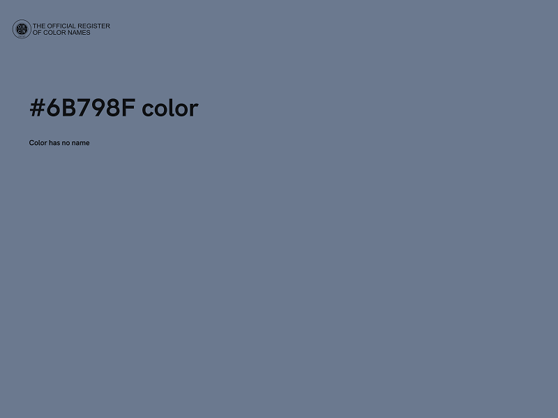 #6B798F color image