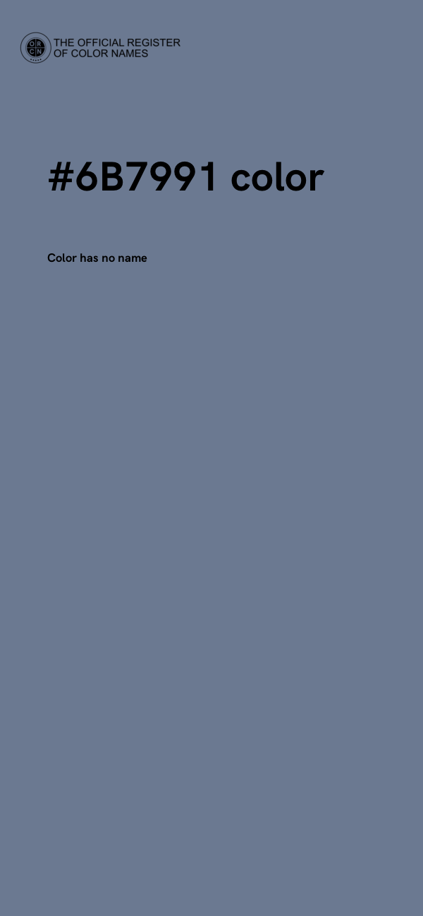#6B7991 color image