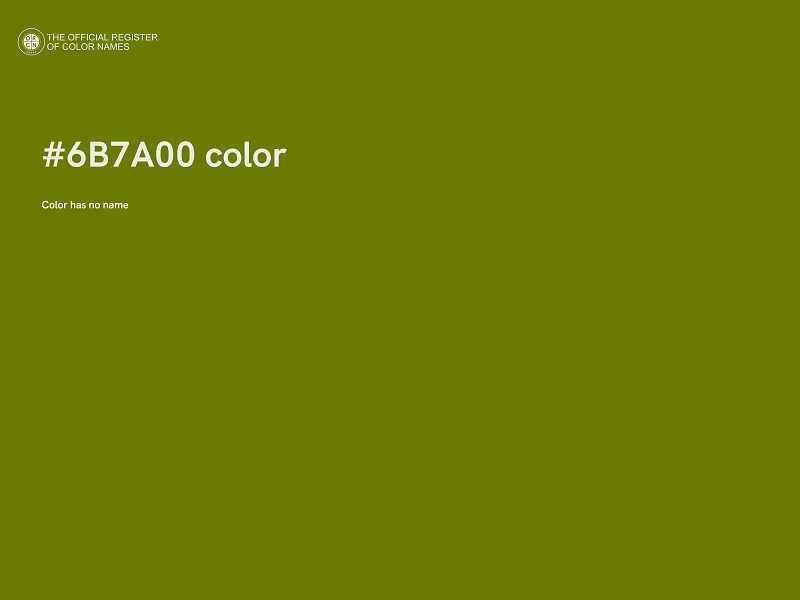 #6B7A00 color image