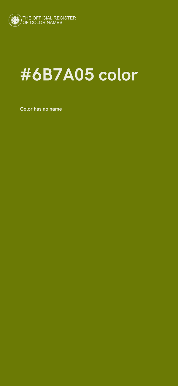 #6B7A05 color image
