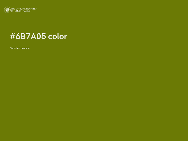 #6B7A05 color image