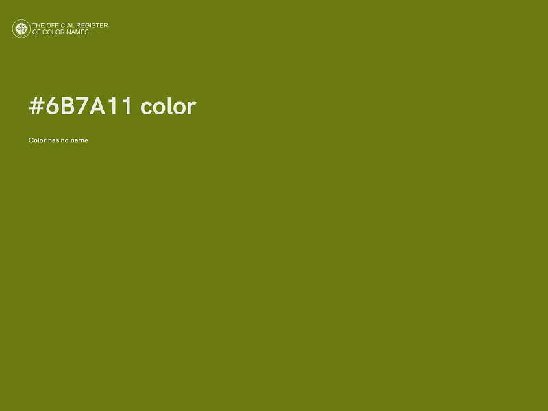 #6B7A11 color image