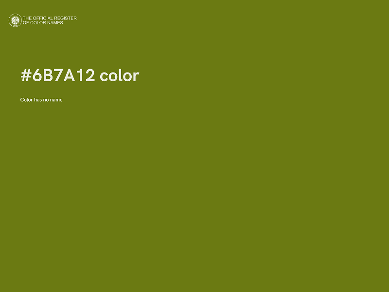 #6B7A12 color image