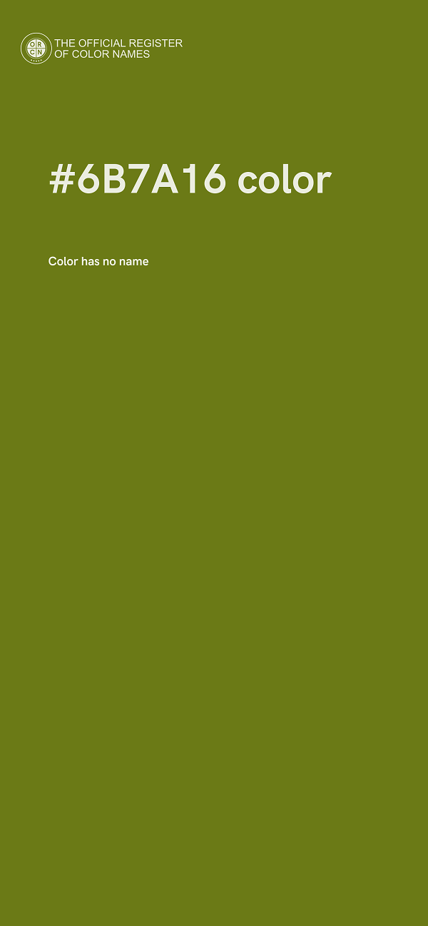 #6B7A16 color image