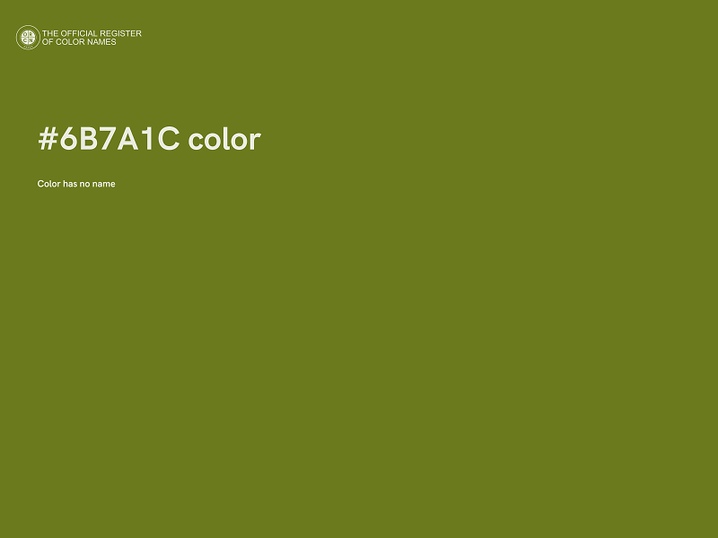 #6B7A1C color image
