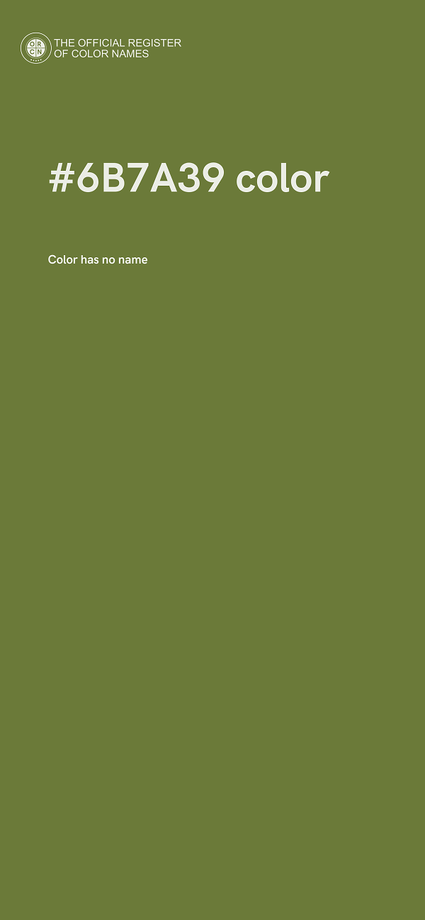 #6B7A39 color image