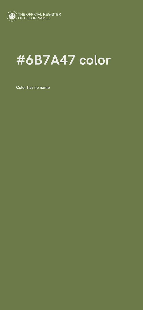 #6B7A47 color image