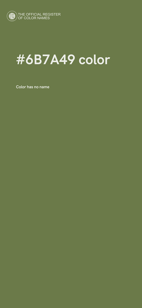 #6B7A49 color image