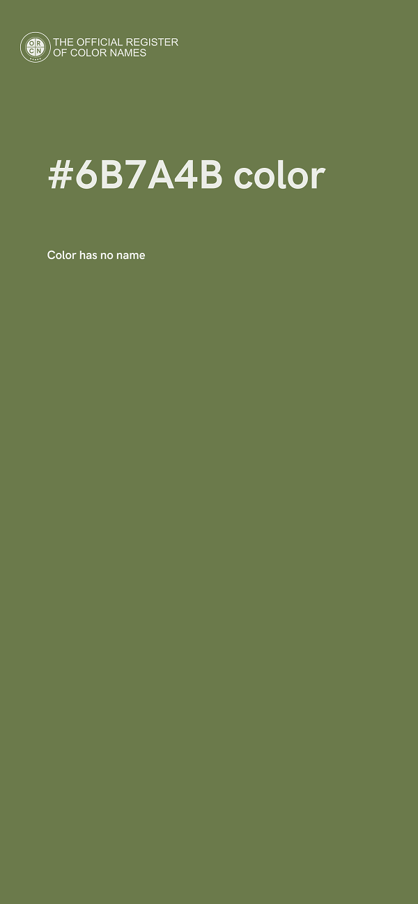 #6B7A4B color image