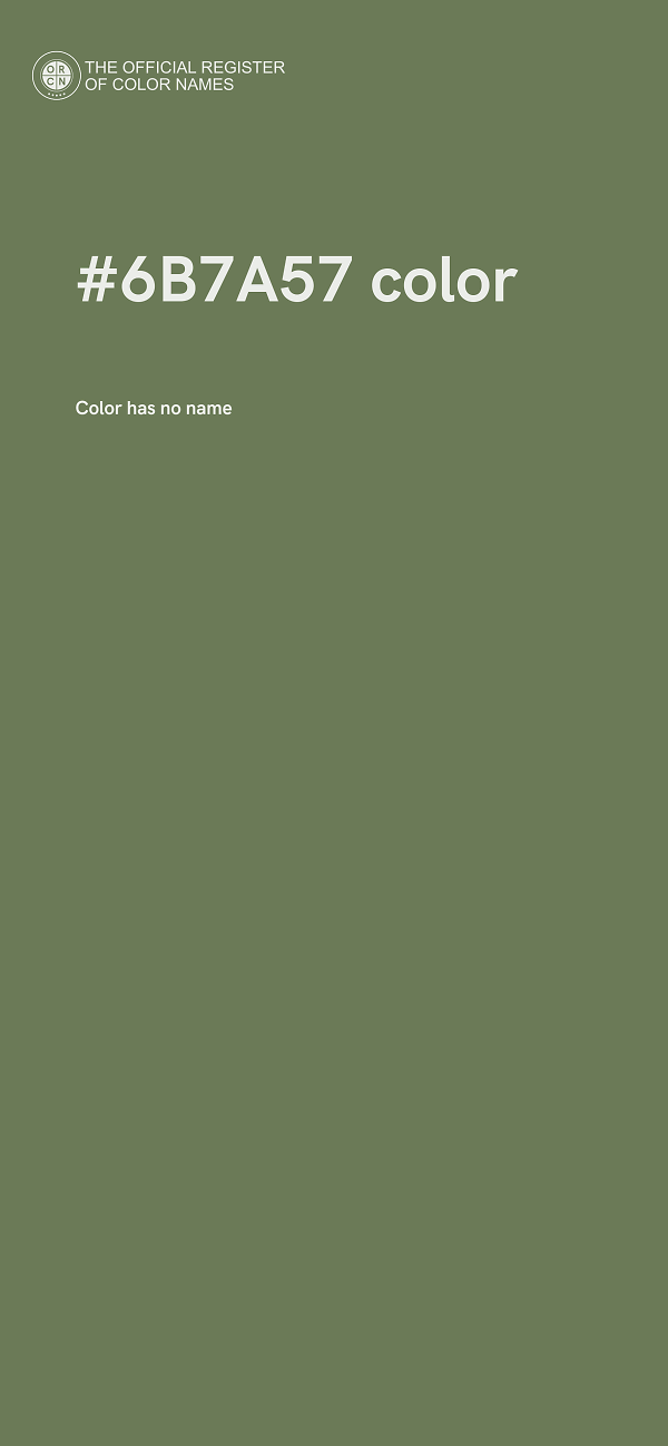 #6B7A57 color image
