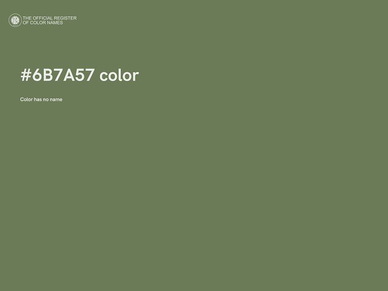 #6B7A57 color image