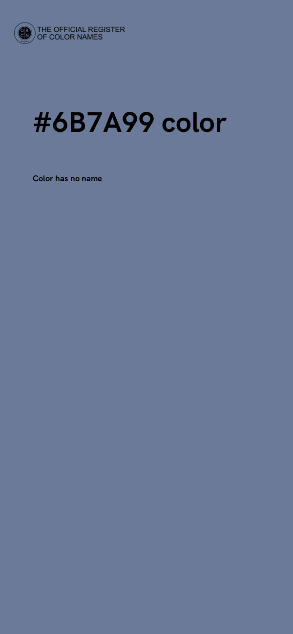 #6B7A99 color image