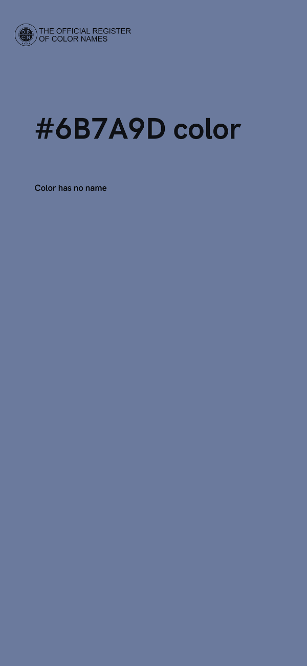#6B7A9D color image