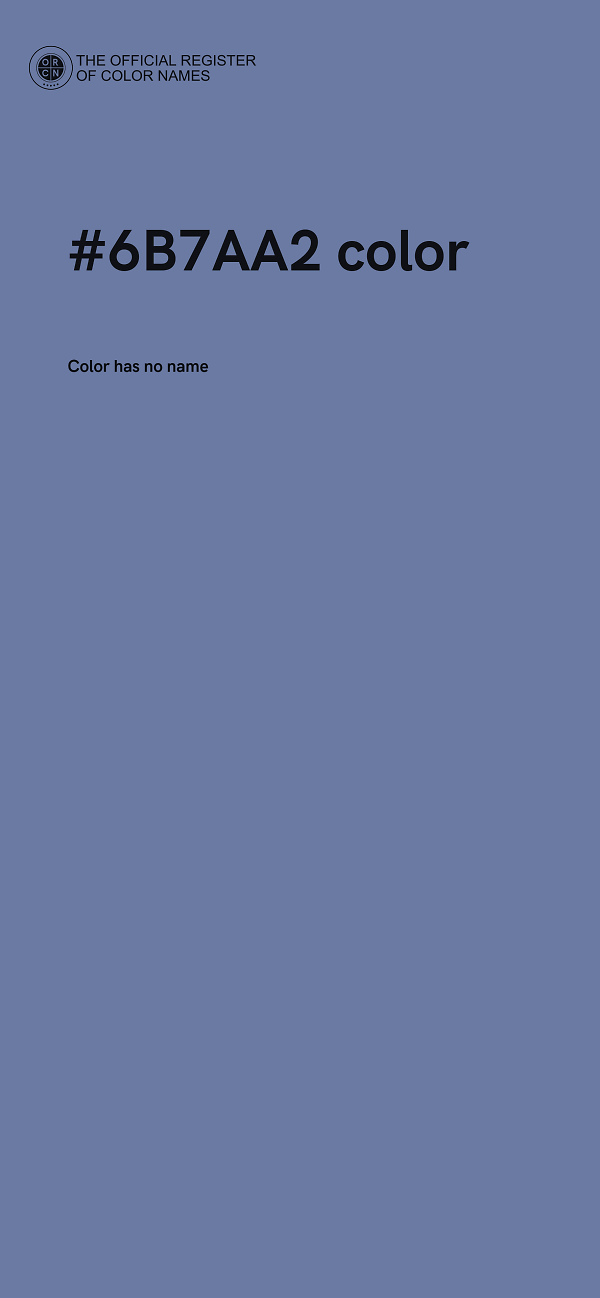 #6B7AA2 color image