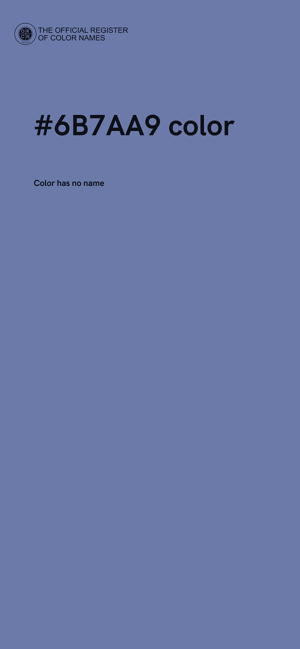 #6B7AA9 color image
