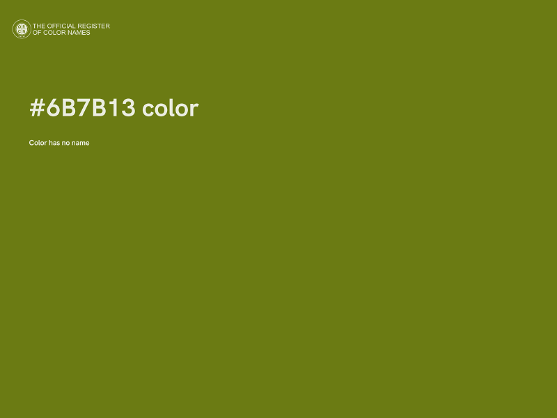 #6B7B13 color image