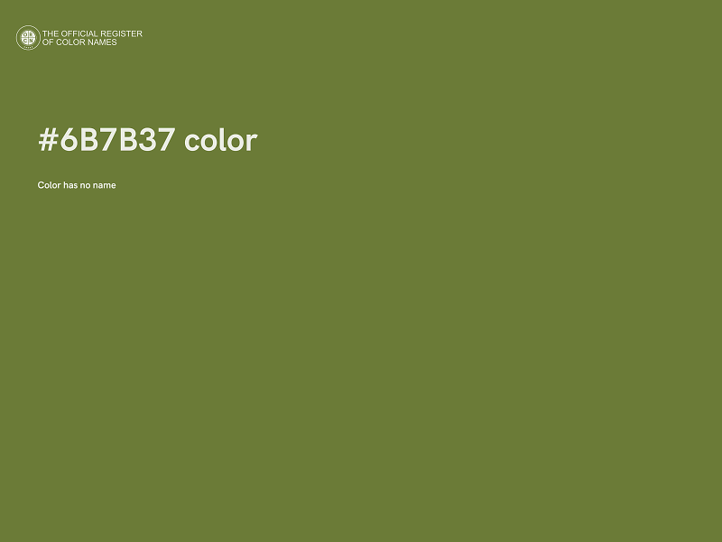 #6B7B37 color image