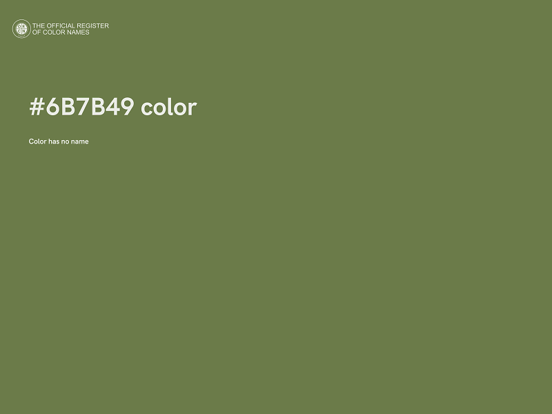 #6B7B49 color image