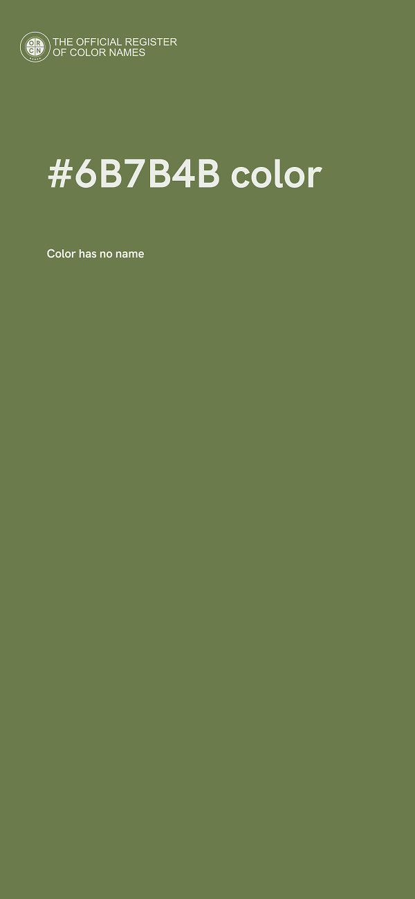 #6B7B4B color image