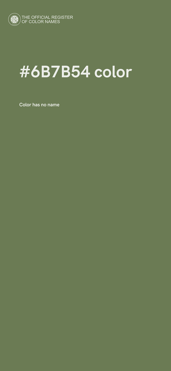 #6B7B54 color image