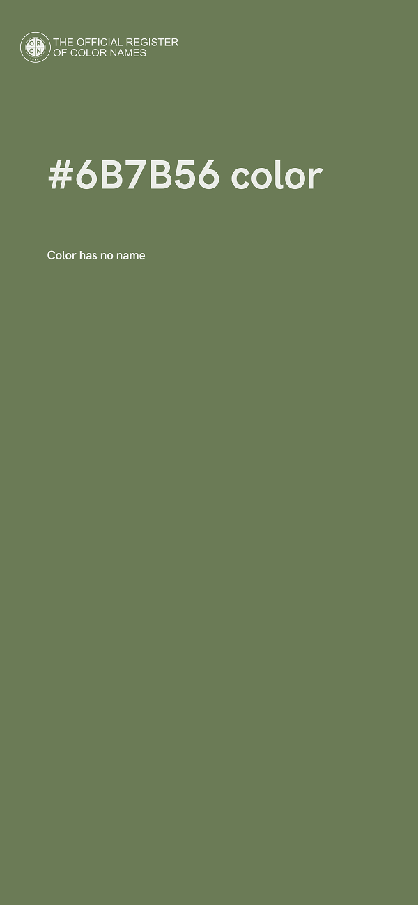 #6B7B56 color image