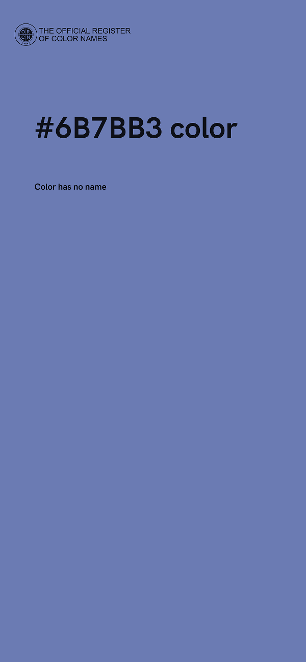 #6B7BB3 color image