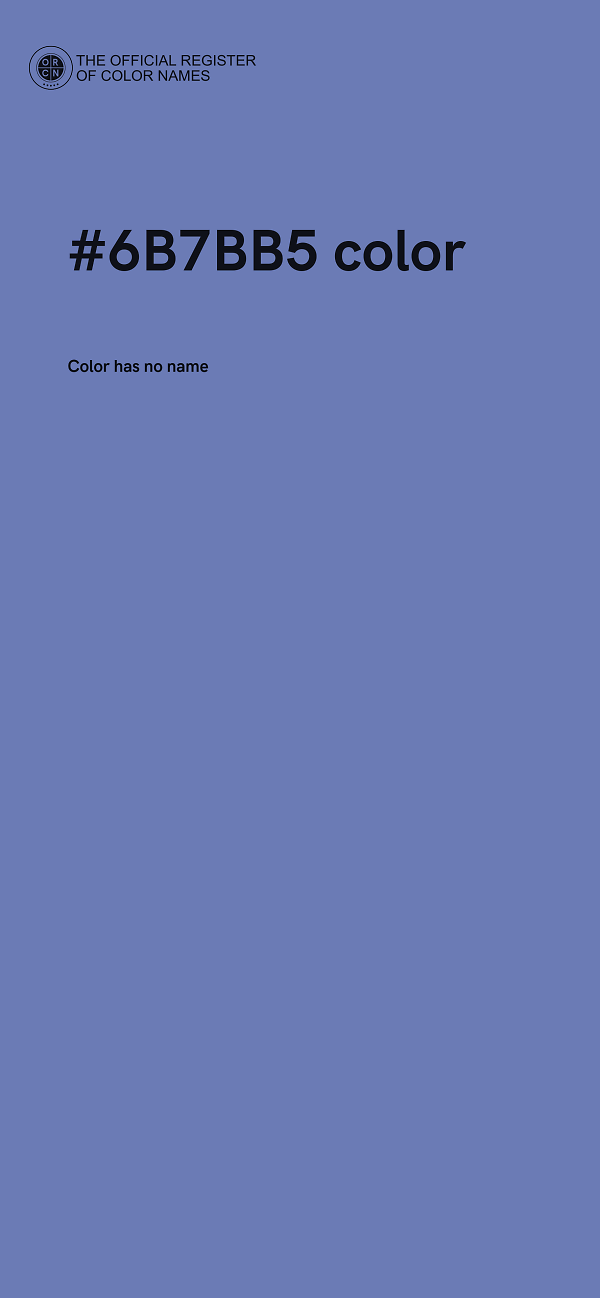 #6B7BB5 color image