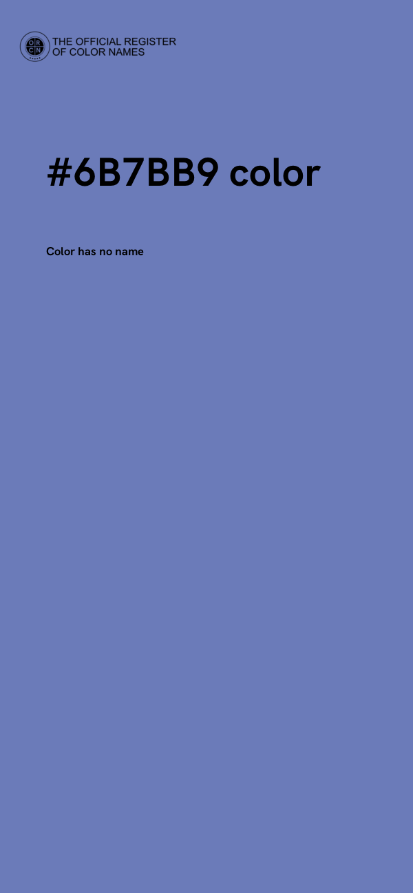 #6B7BB9 color image
