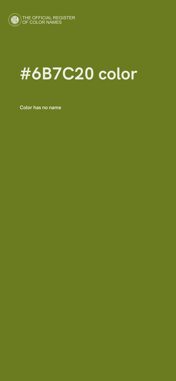 #6B7C20 color image