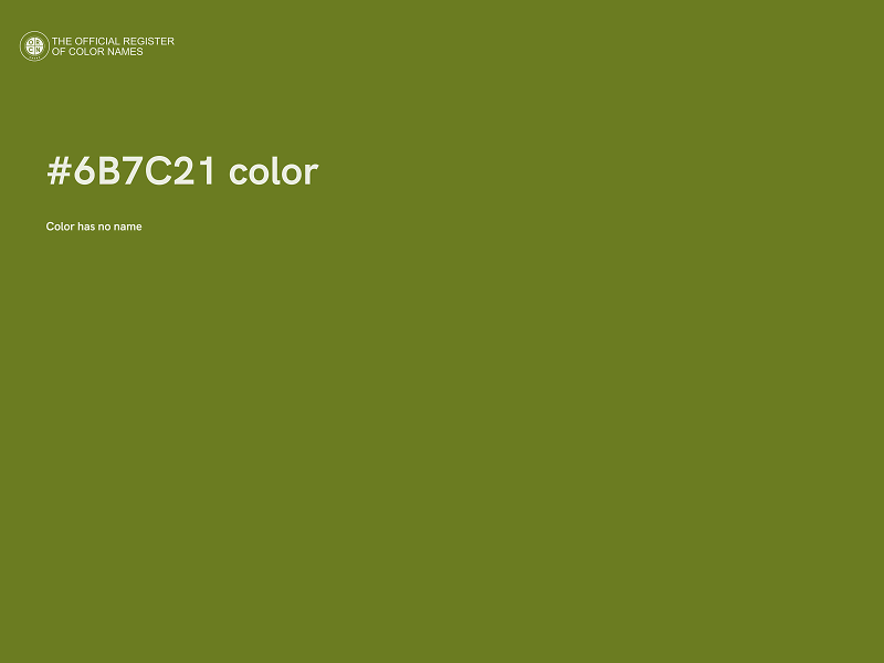 #6B7C21 color image