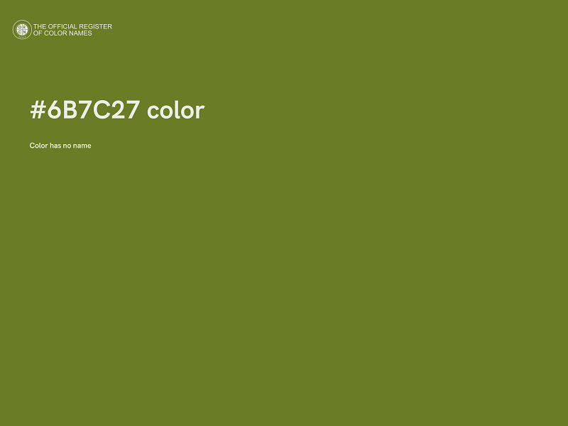 #6B7C27 color image