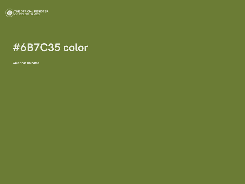 #6B7C35 color image