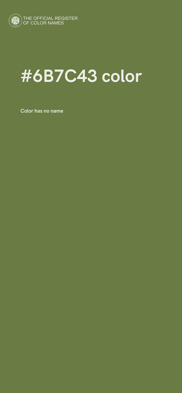 #6B7C43 color image