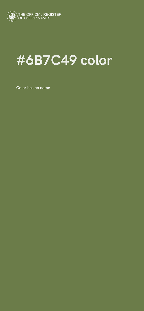 #6B7C49 color image