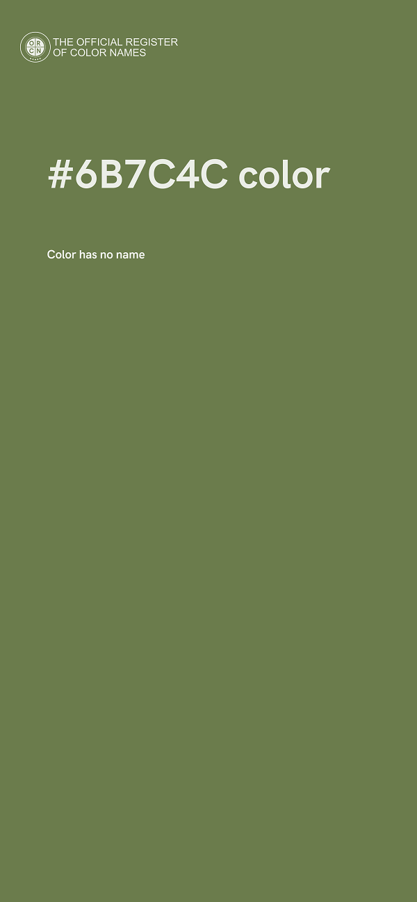 #6B7C4C color image