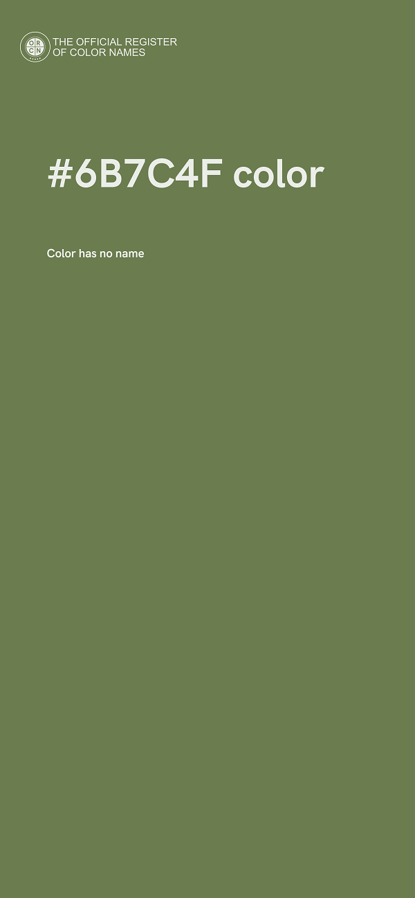 #6B7C4F color image