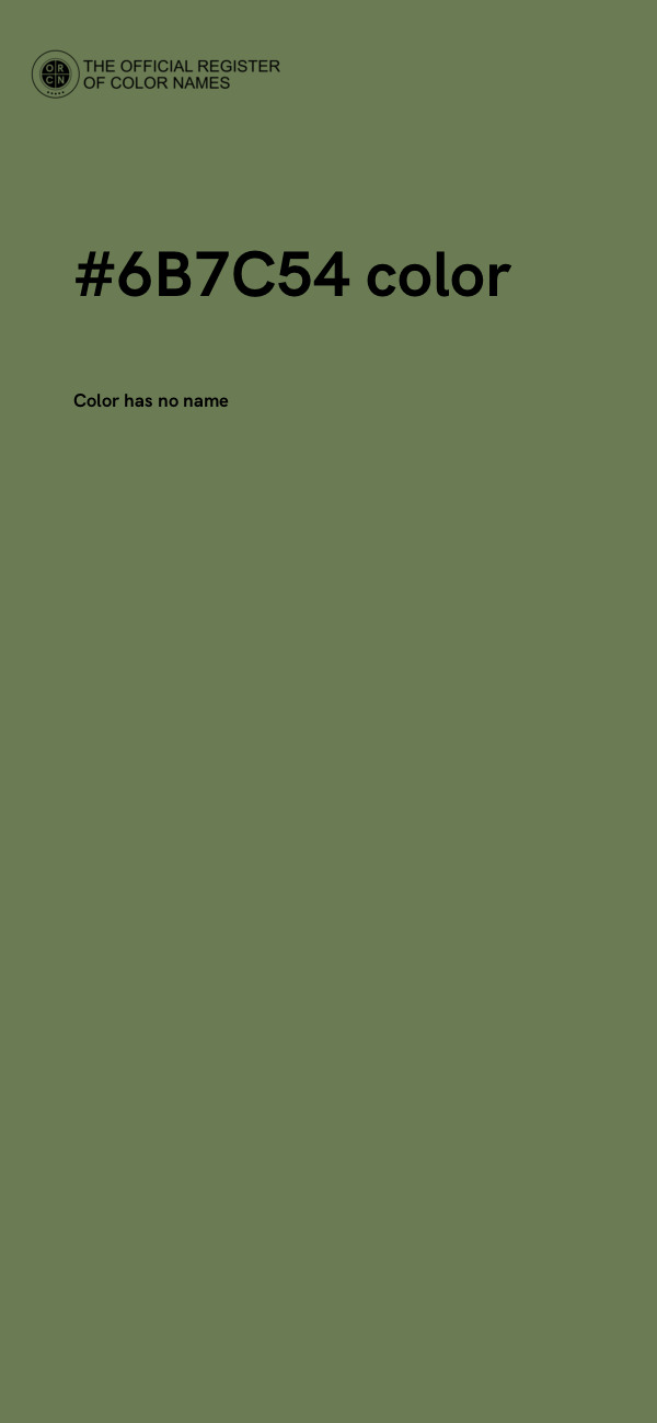 #6B7C54 color image