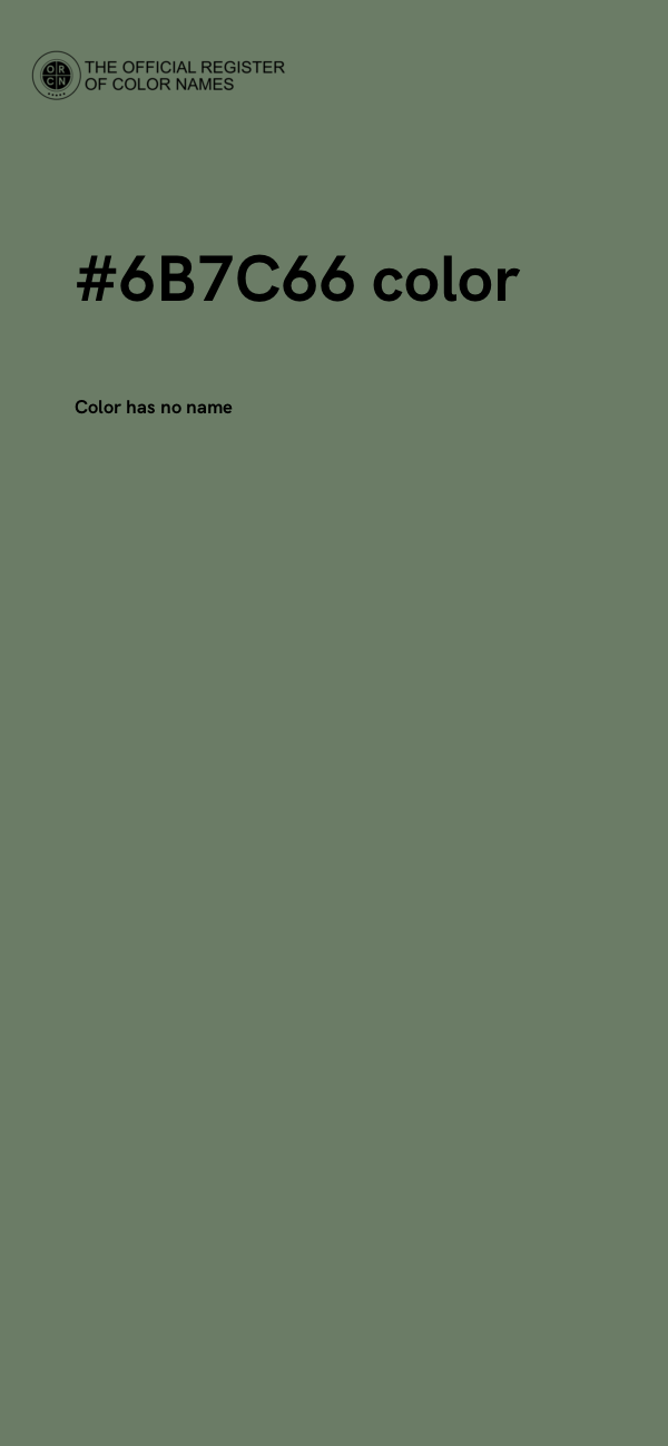 #6B7C66 color image