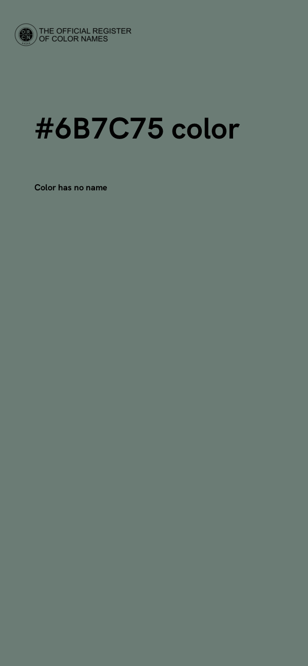 #6B7C75 color image