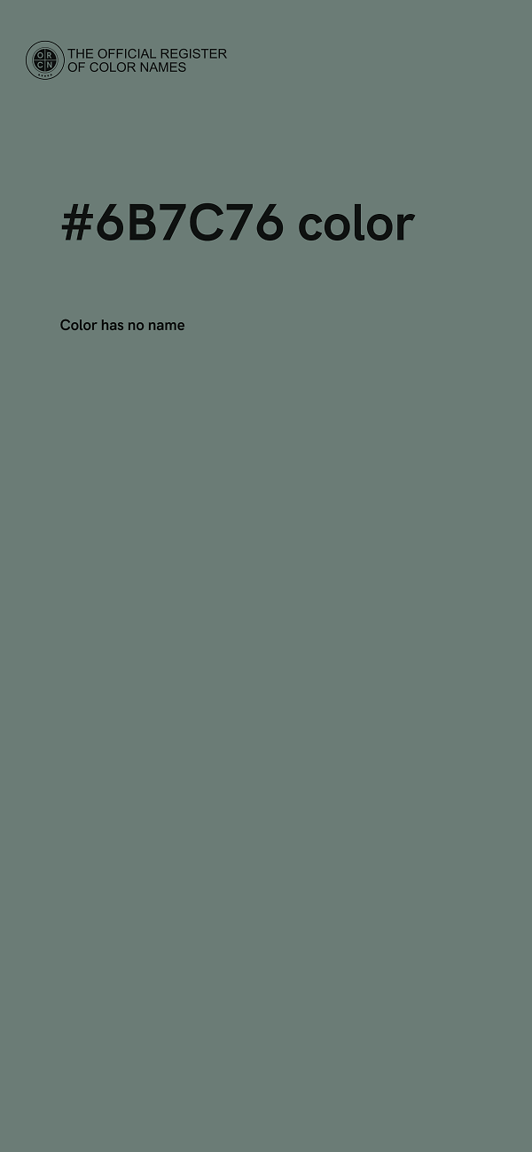 #6B7C76 color image