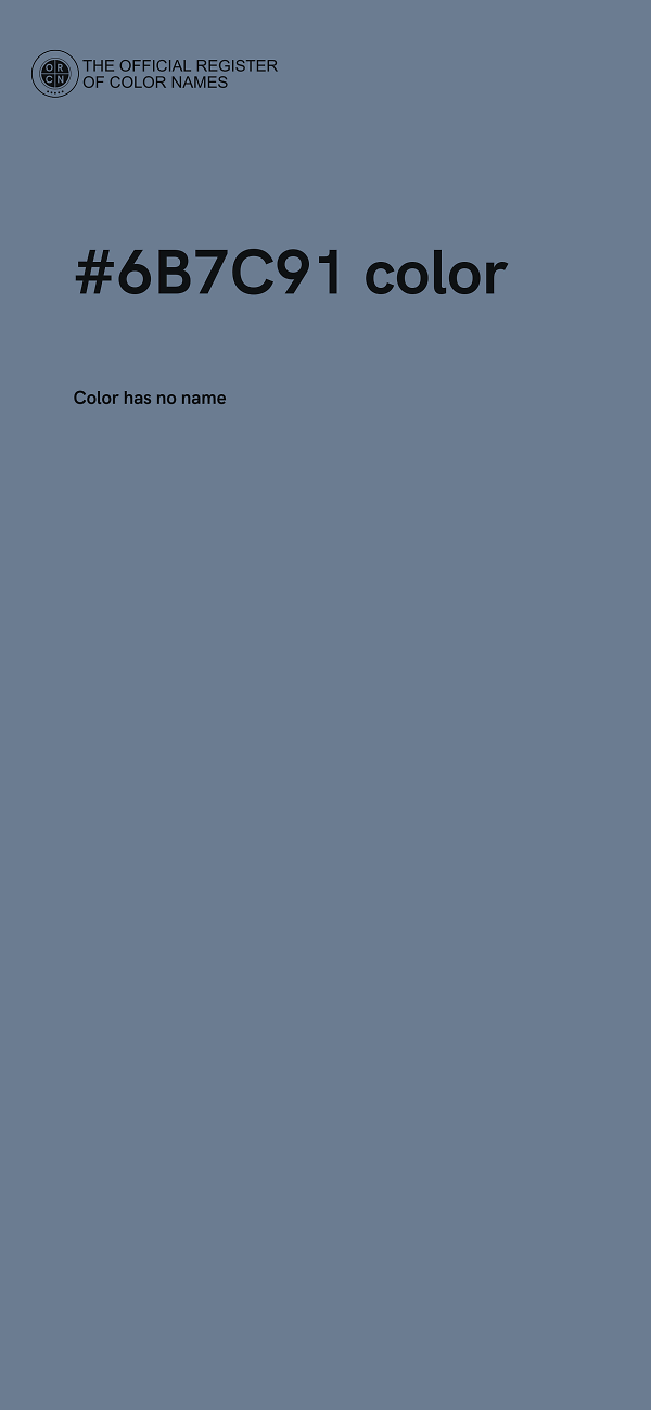#6B7C91 color image