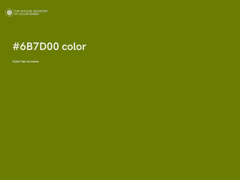 #6B7D00 color image
