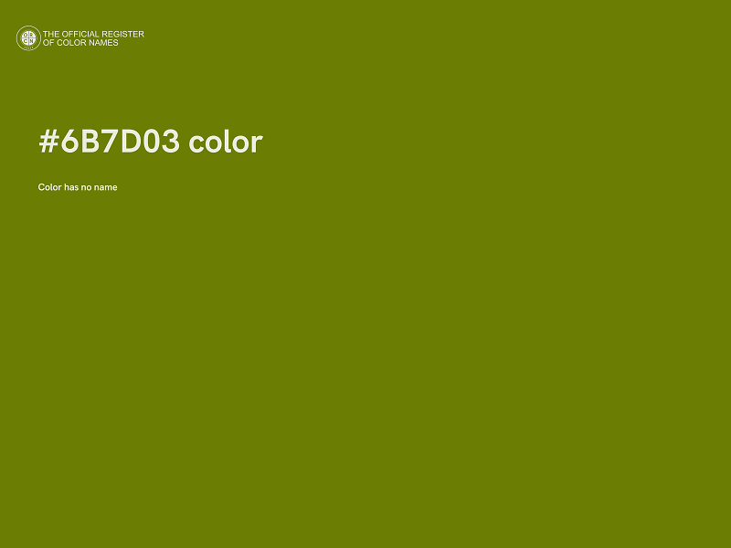 #6B7D03 color image