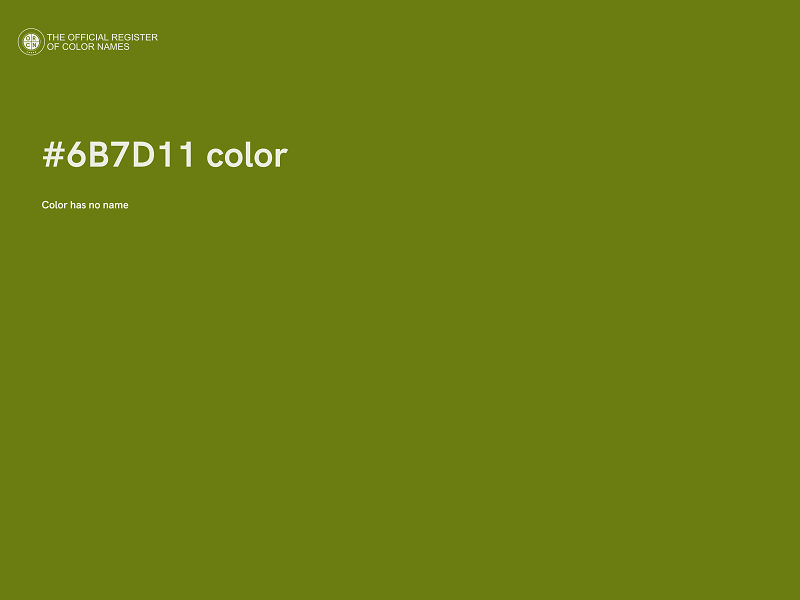 #6B7D11 color image