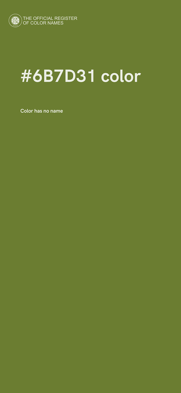 #6B7D31 color image