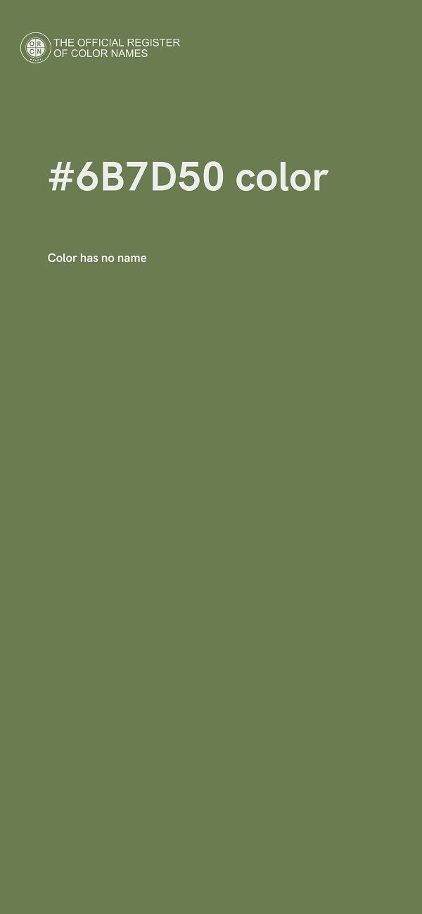 #6B7D50 color image
