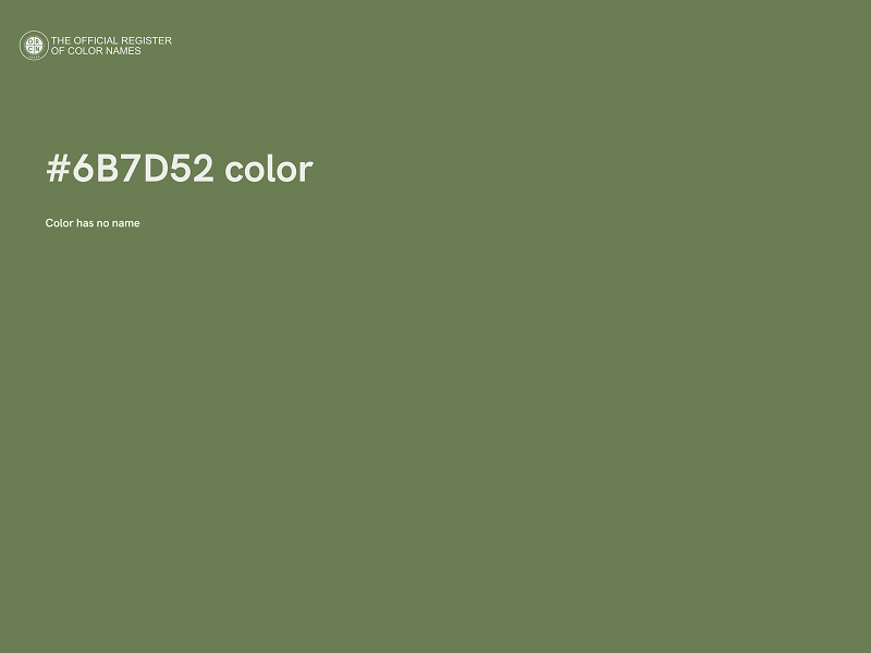 #6B7D52 color image