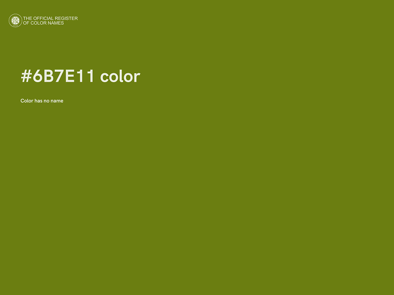 #6B7E11 color image