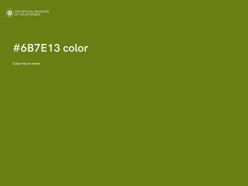 #6B7E13 color image