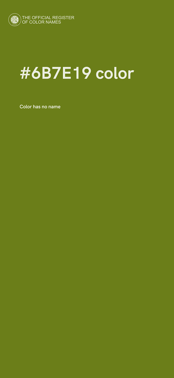#6B7E19 color image